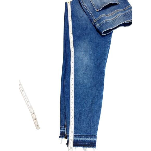 Spanx Distressed Denim Leggings Skinny Jeans Jeggings Medium Wash Blue Womens XL - Picture 5 of 8